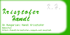 krisztofer handl business card